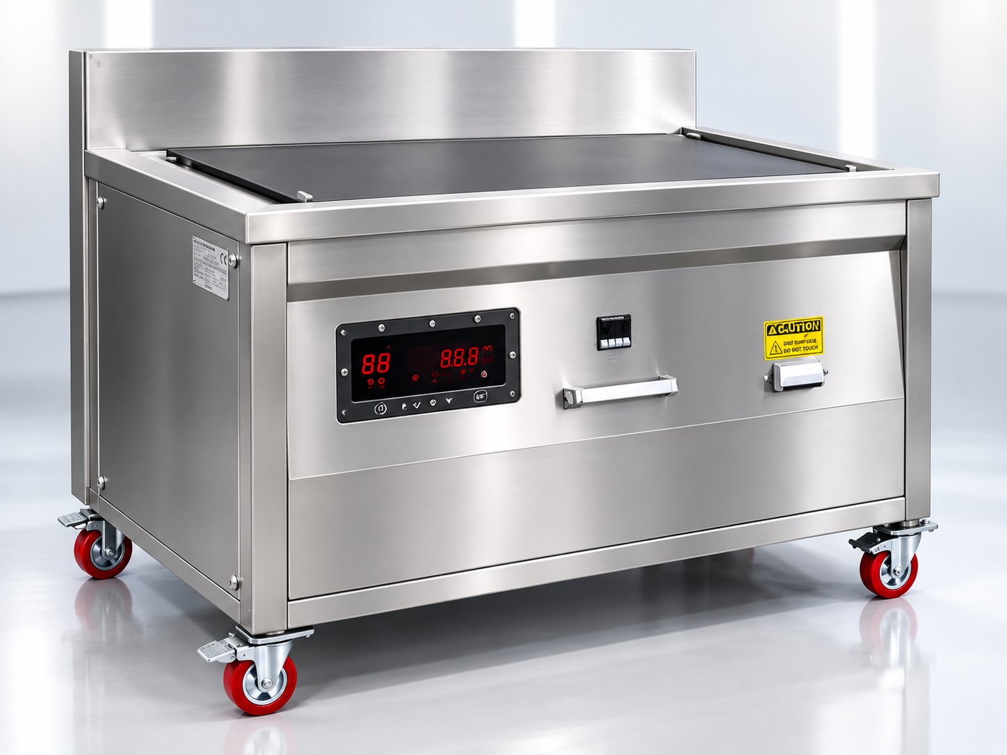 Rathin induction griddle flat top on wheels
